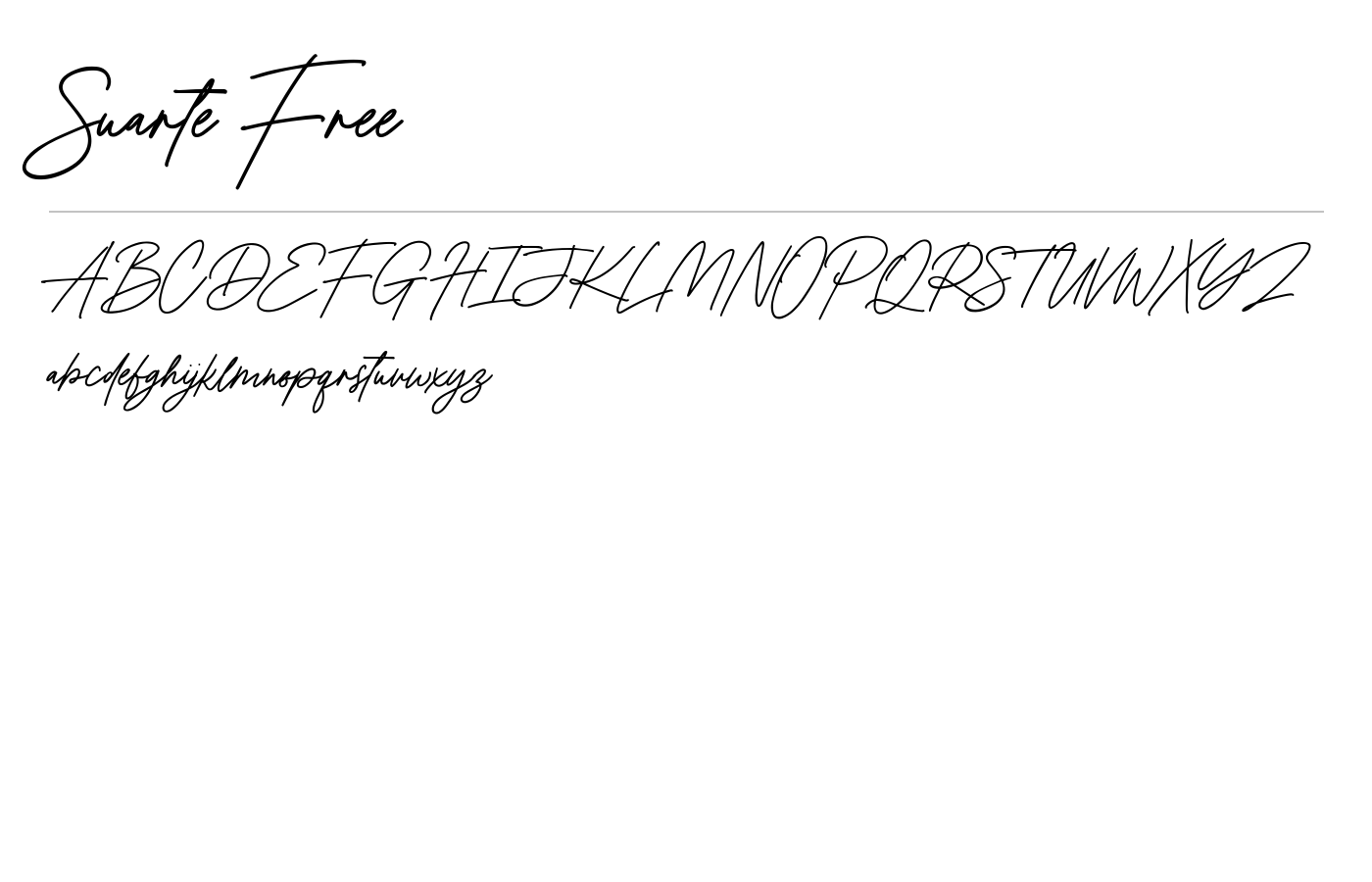 Suarte Signature Font Demo preview