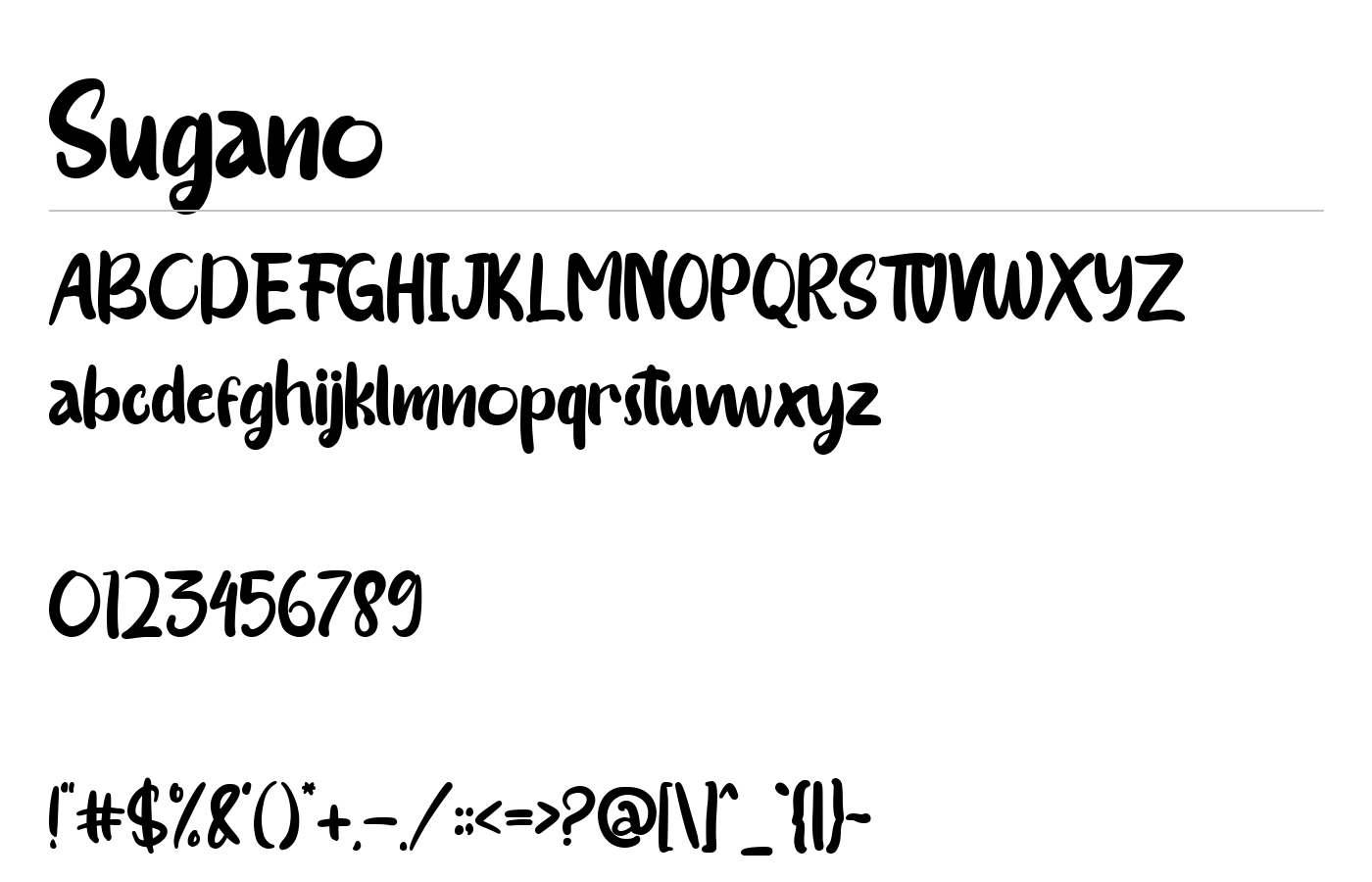 Sugano Font preview