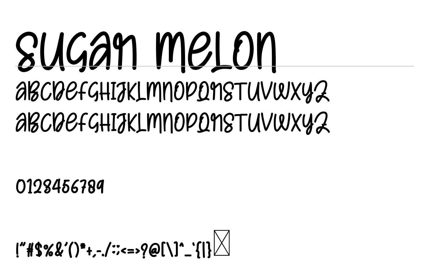 Sugar Melon Font preview