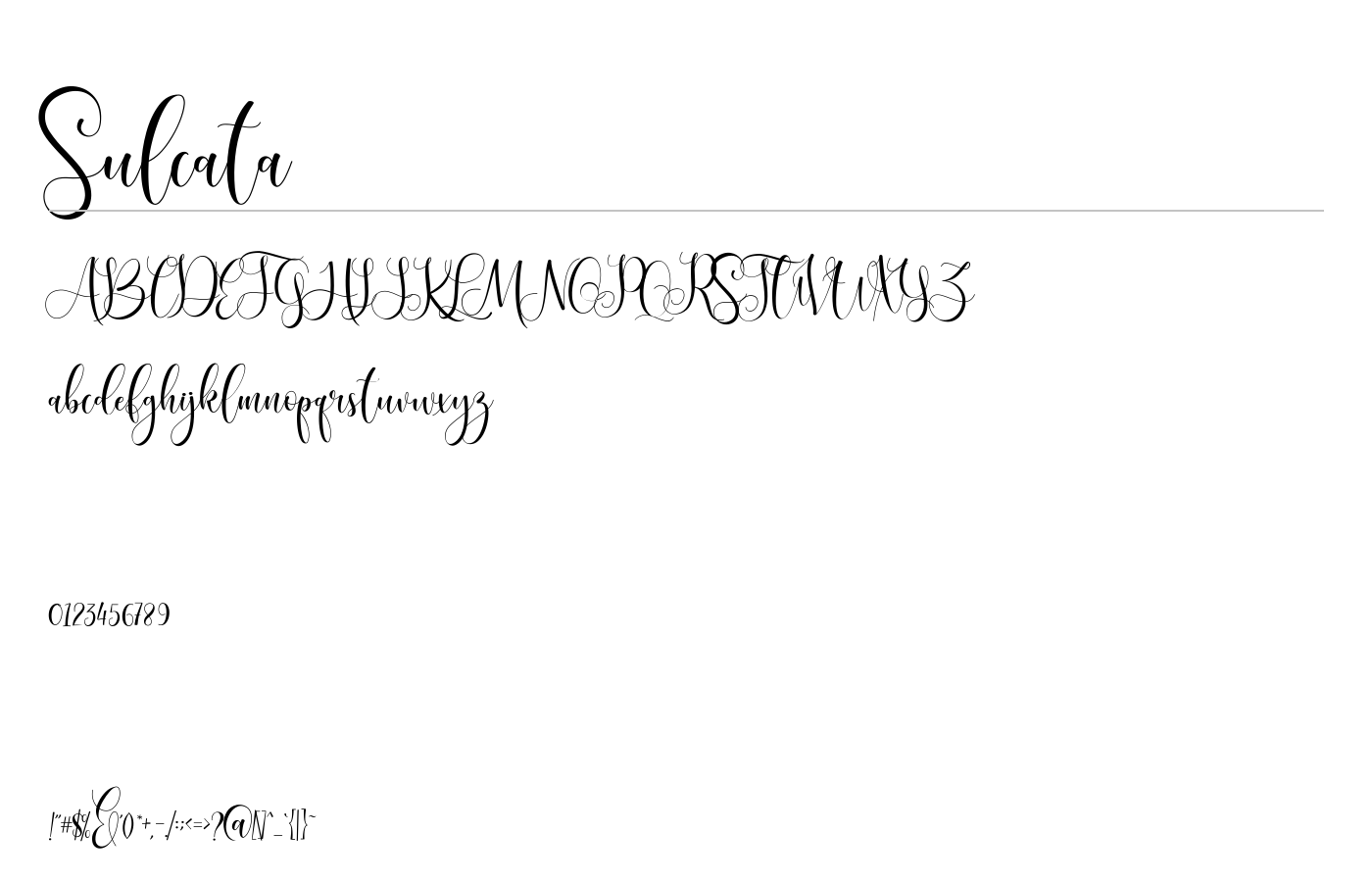 Sulqata Font preview