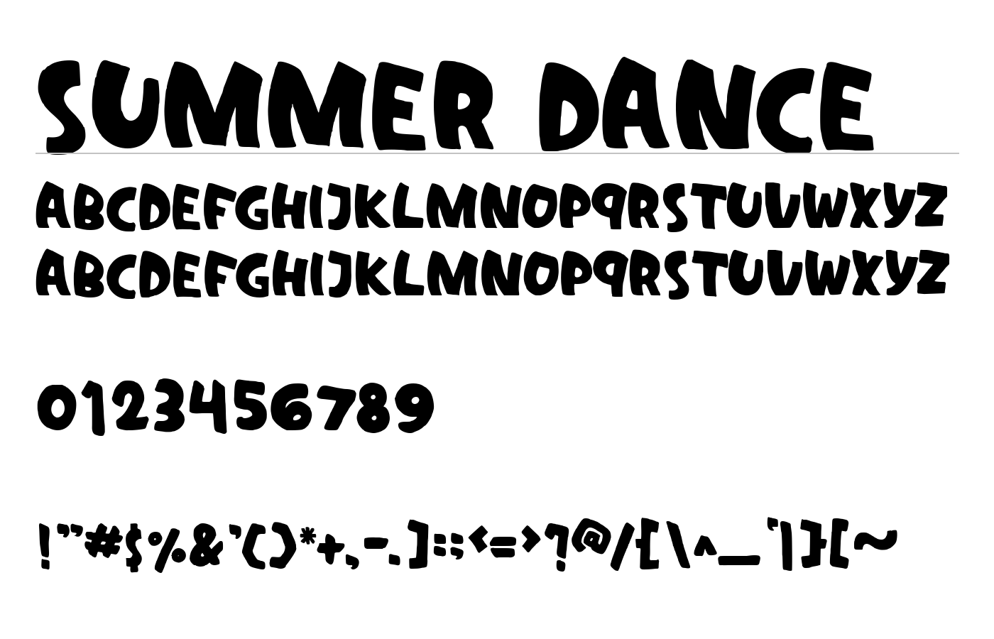 Summer Dance Font preview
