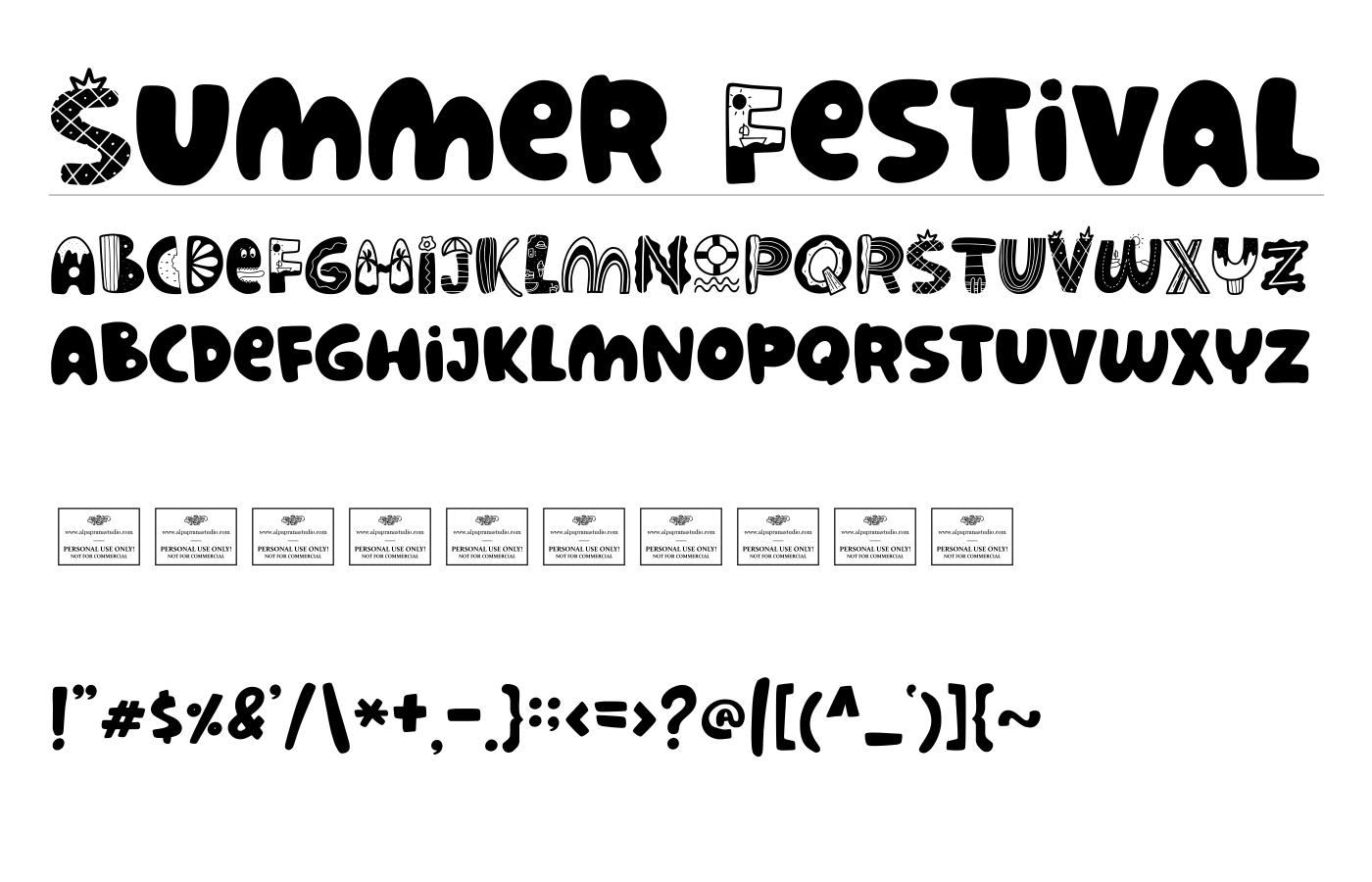 Summer Festival Font preview