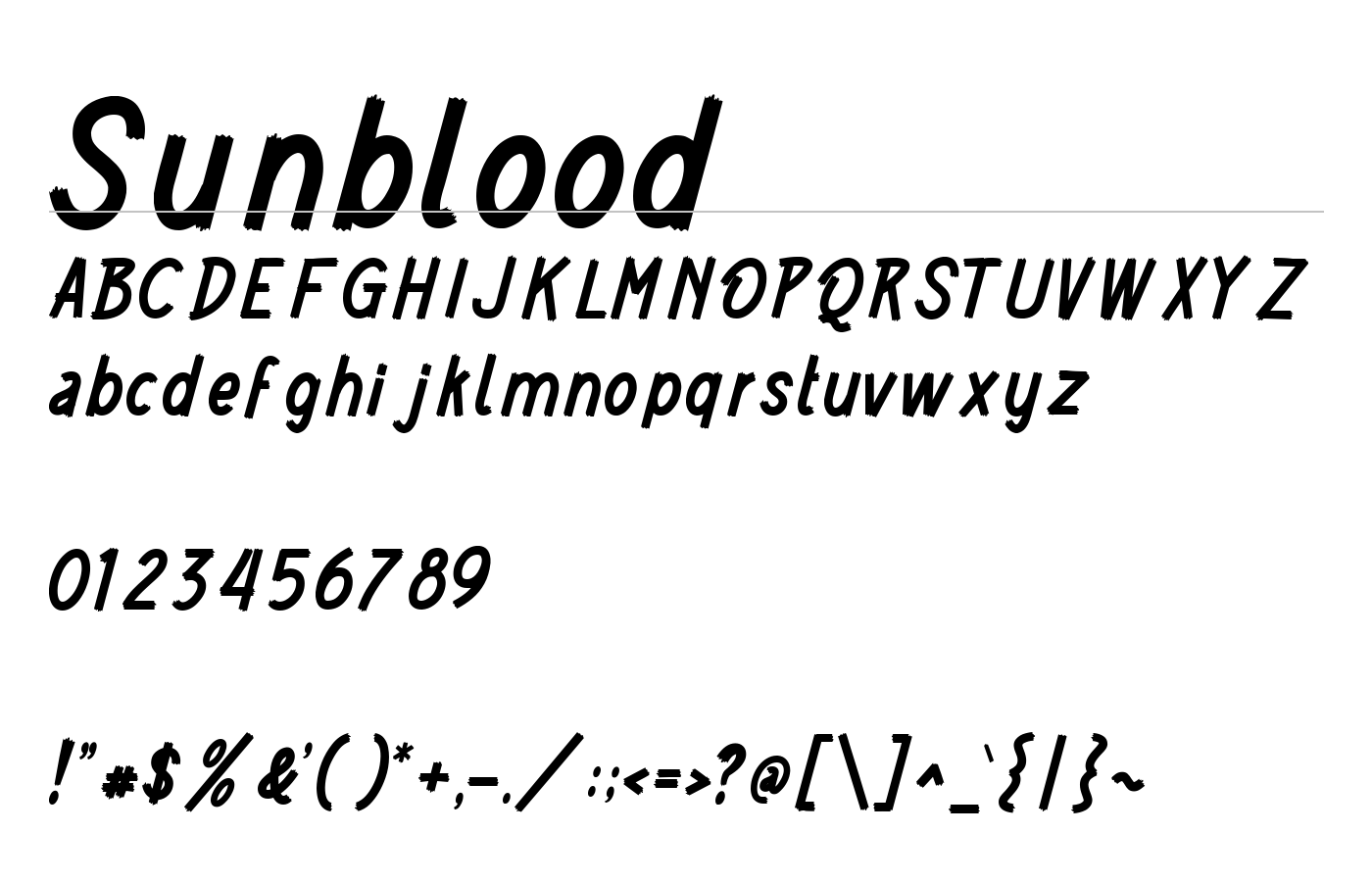 Sunblood Font preview