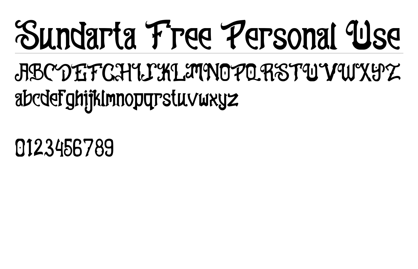 Sundarta Font preview