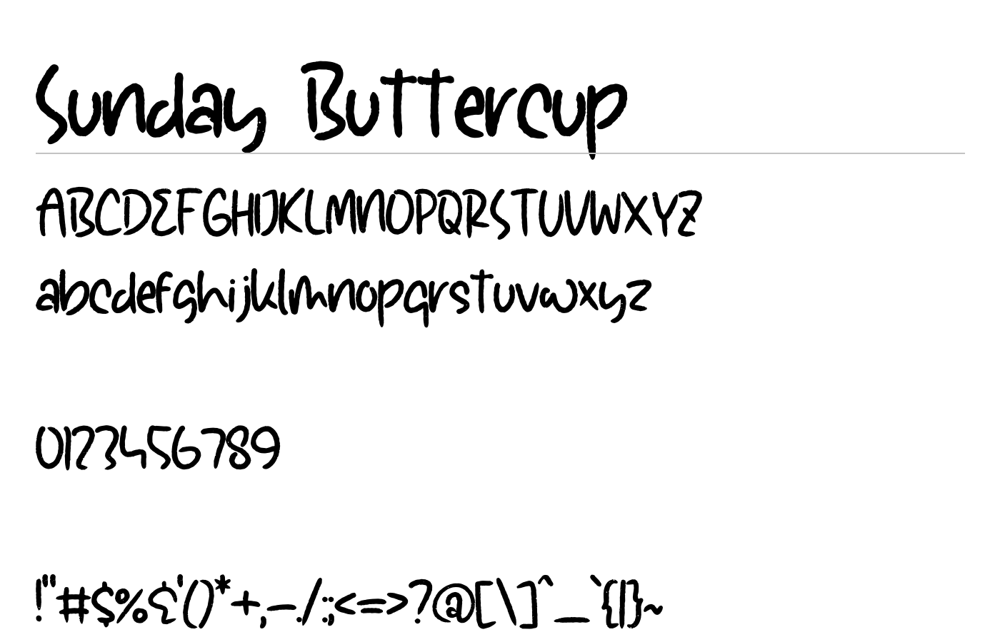 Sunday Buttercup Font preview