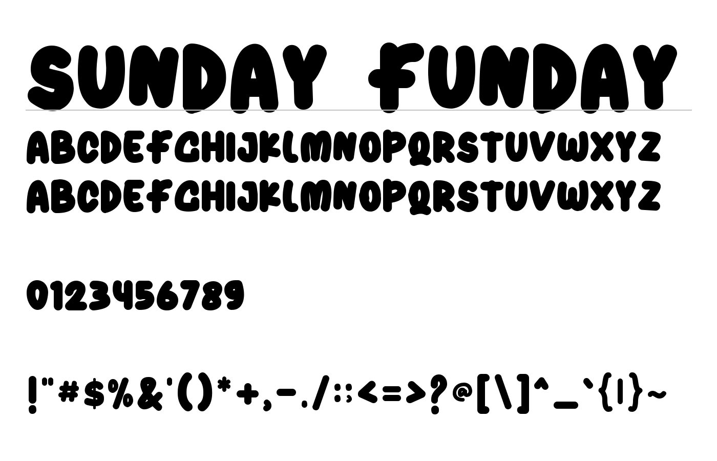 Sunday Funday Font preview