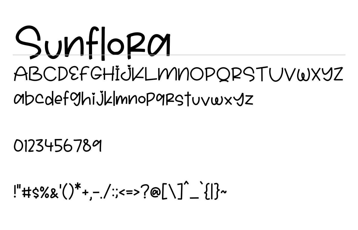 Sunflora Font preview