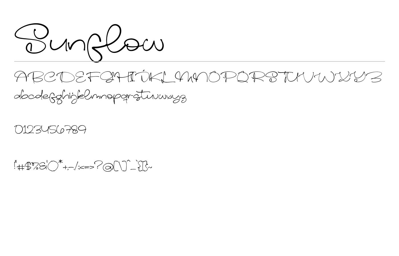 Sunflow Font preview
