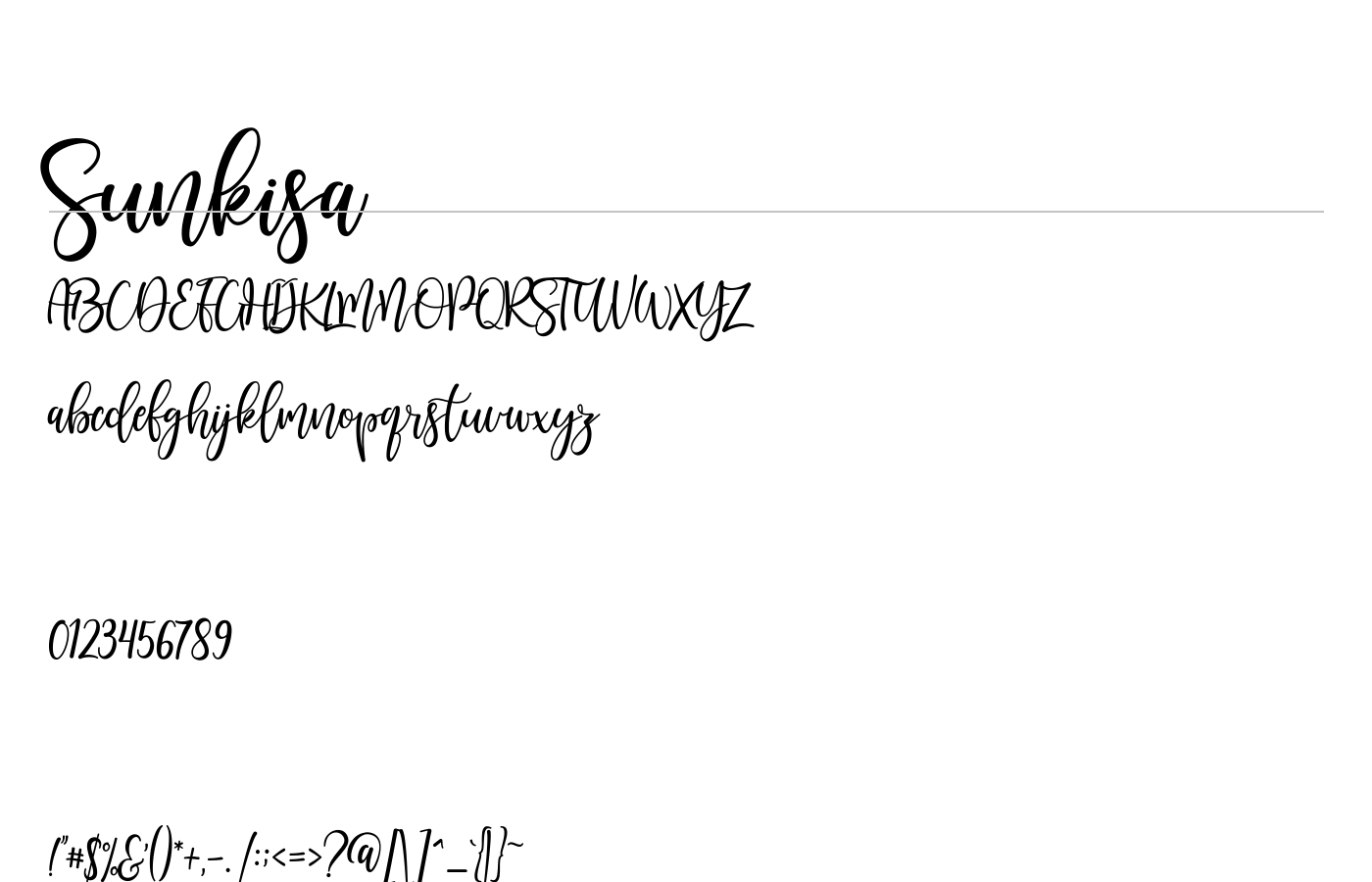 Sunkisa Font preview