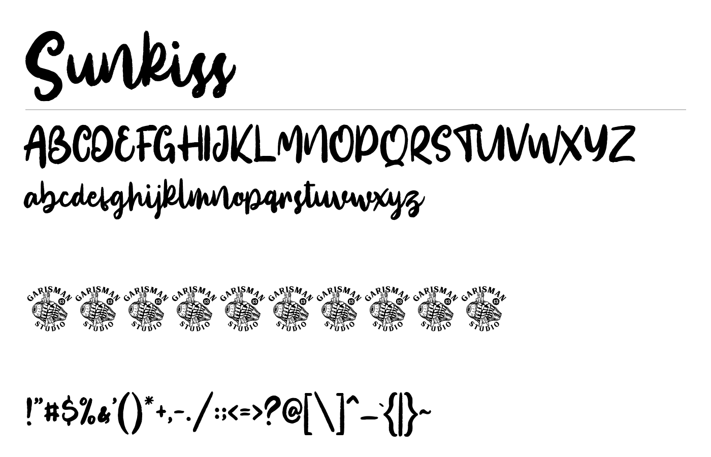 Sunkiss Font preview