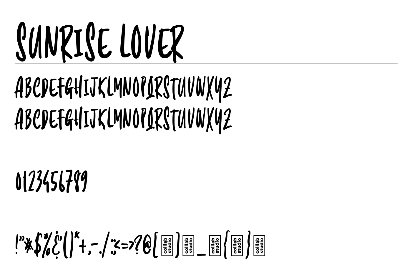 Sunrise Lover Font preview