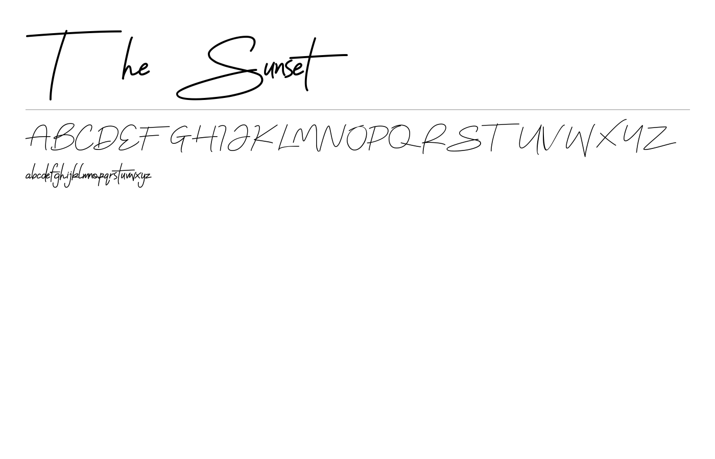 Sunset Signature Font Demo preview