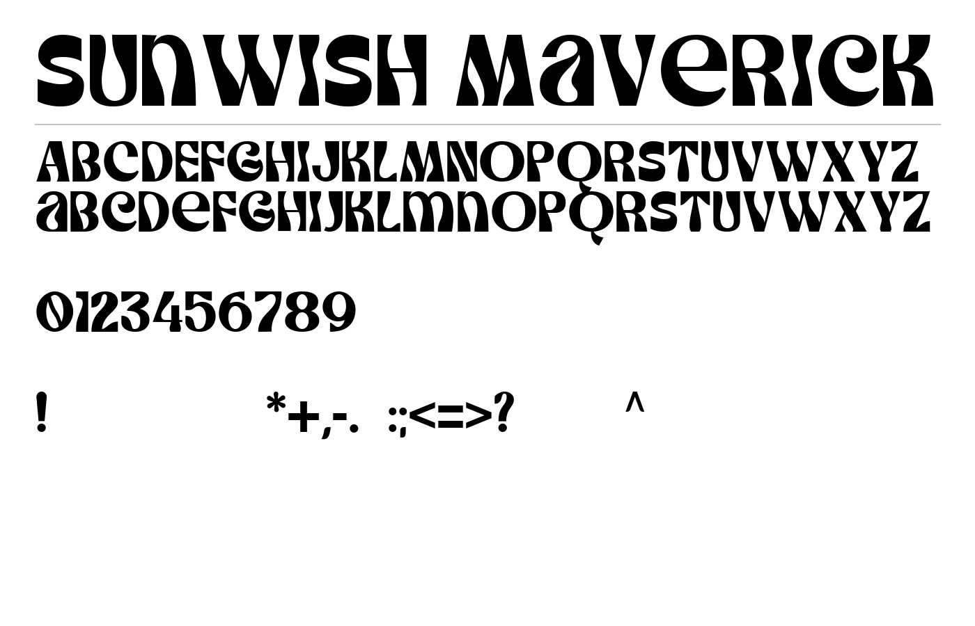 Sunwish Maverick Font preview