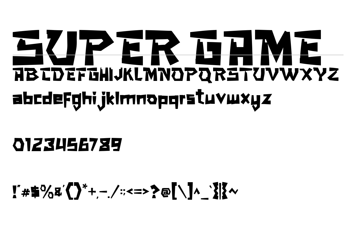 Super Game Font preview
