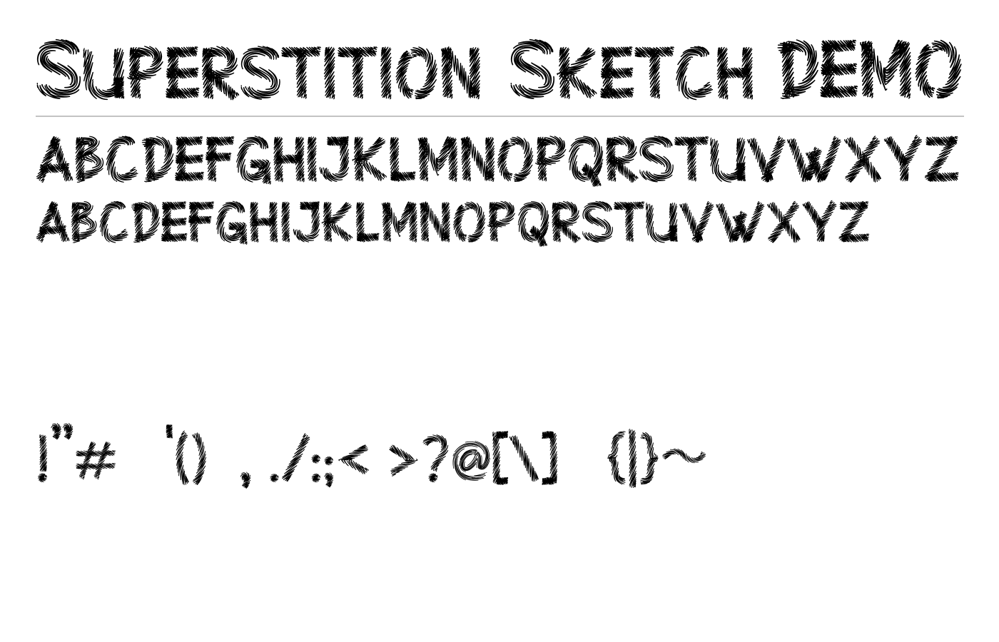Superstition Font preview