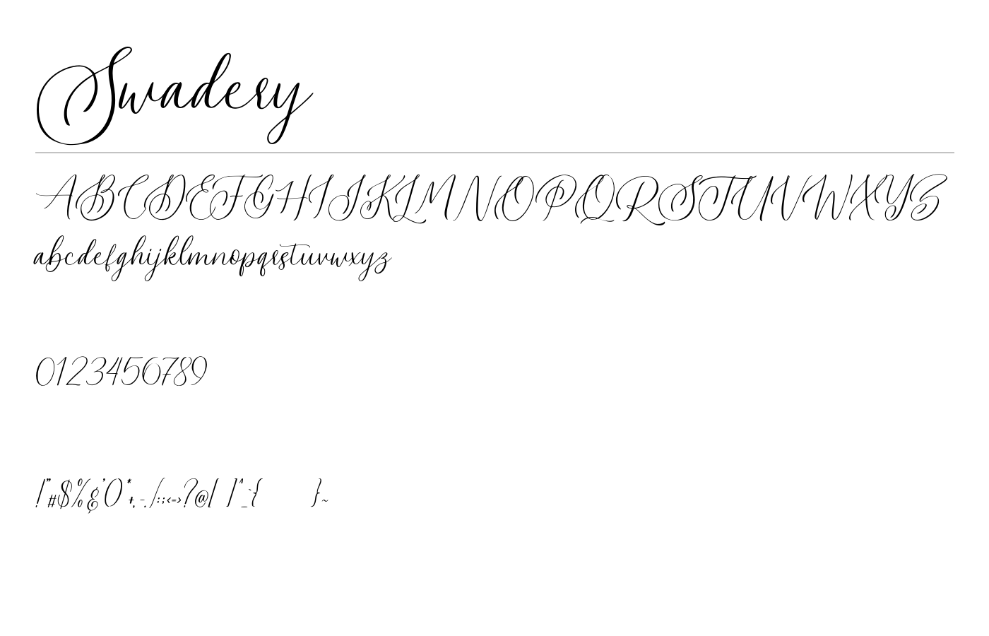 Swadery Font preview