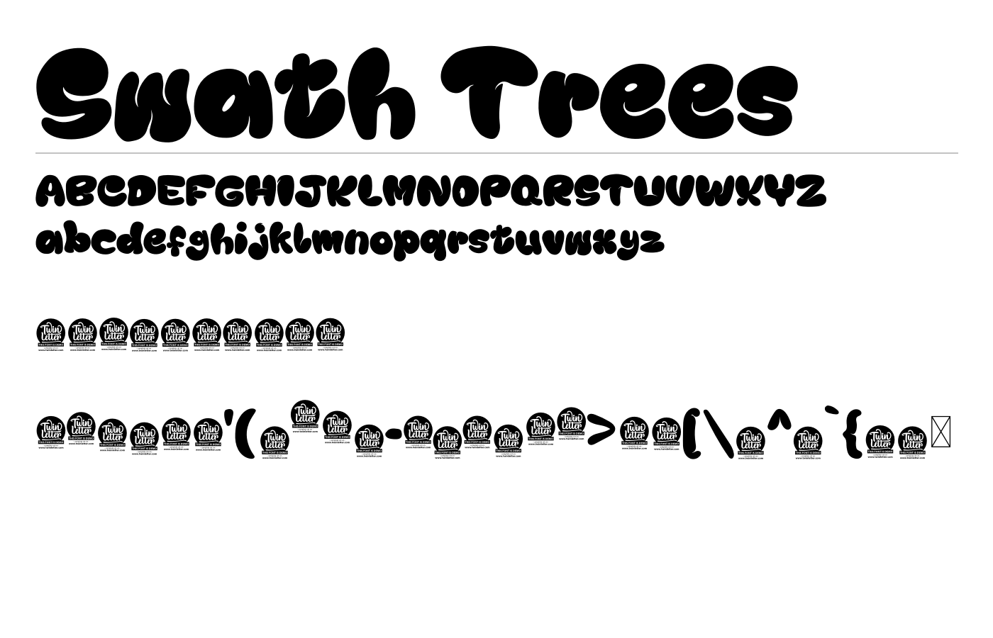 Swath Trees Font preview