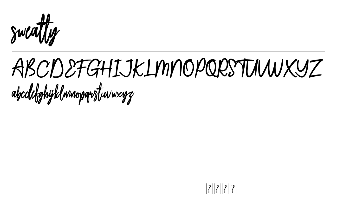 Sweatty Font preview