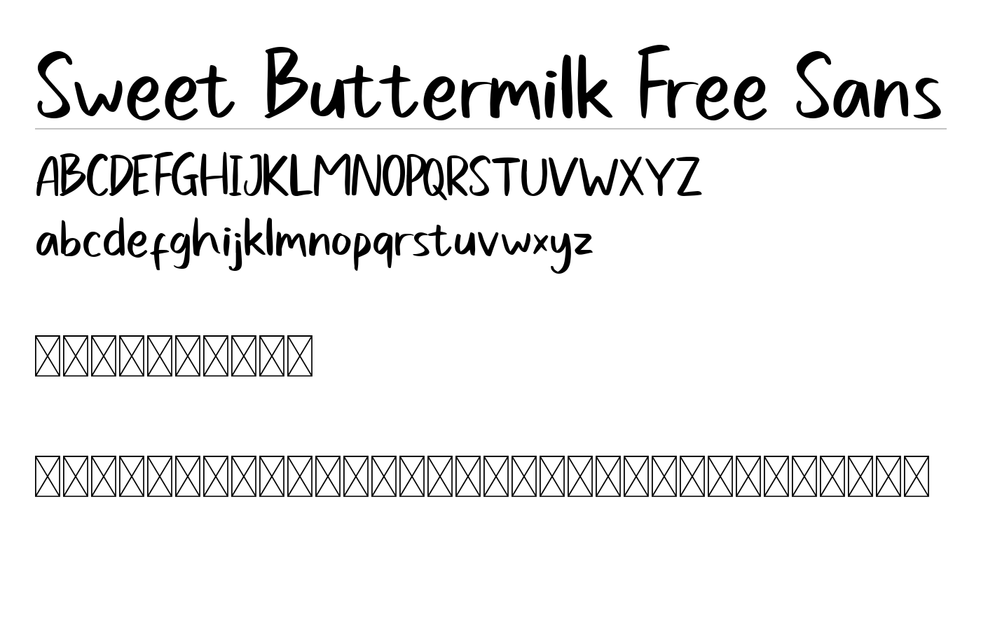 Sweet Buttermilk Font preview
