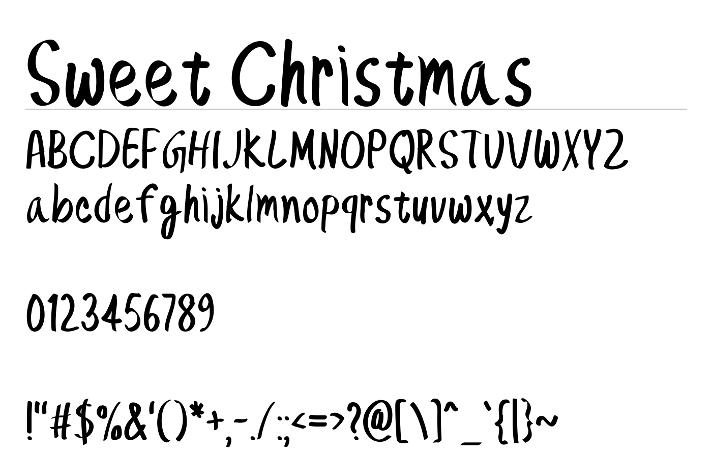 Sweet Christmas Font preview
