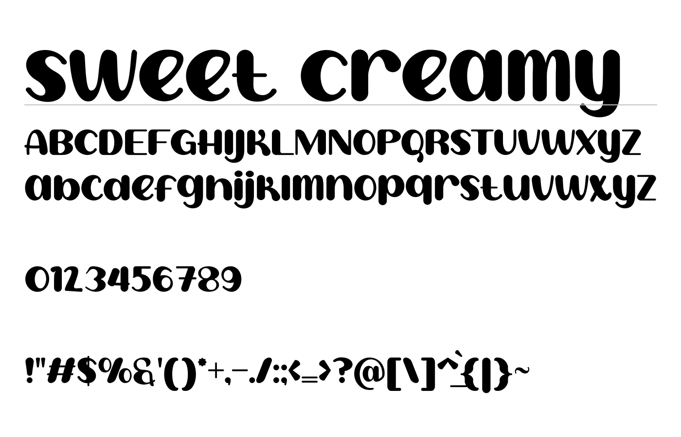 Sweet Creamy Font preview