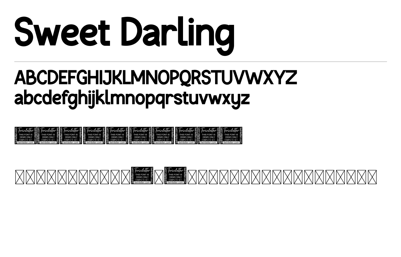 Sweet Darling Font preview
