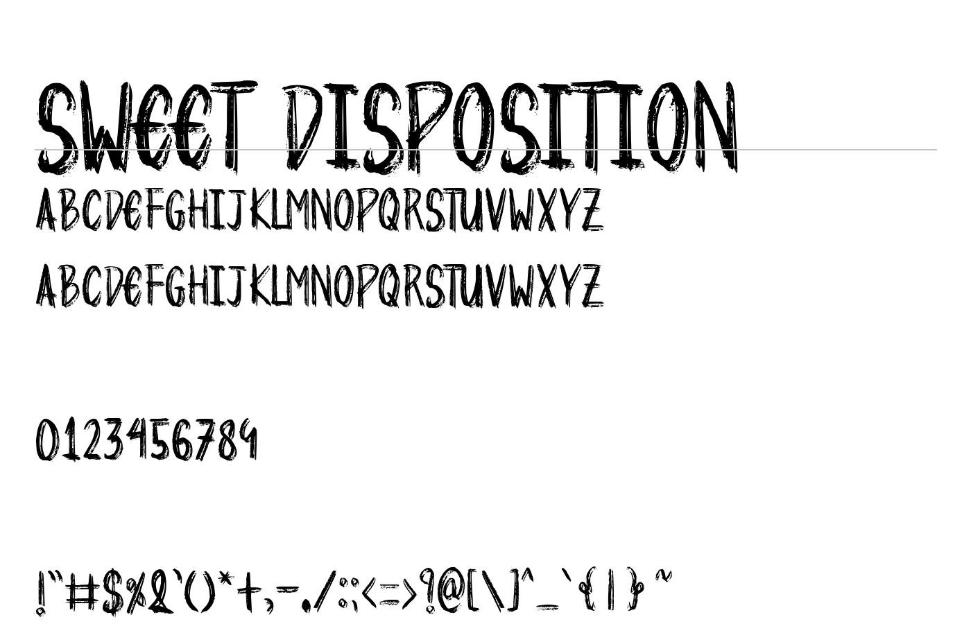 Sweet Disposition Font preview