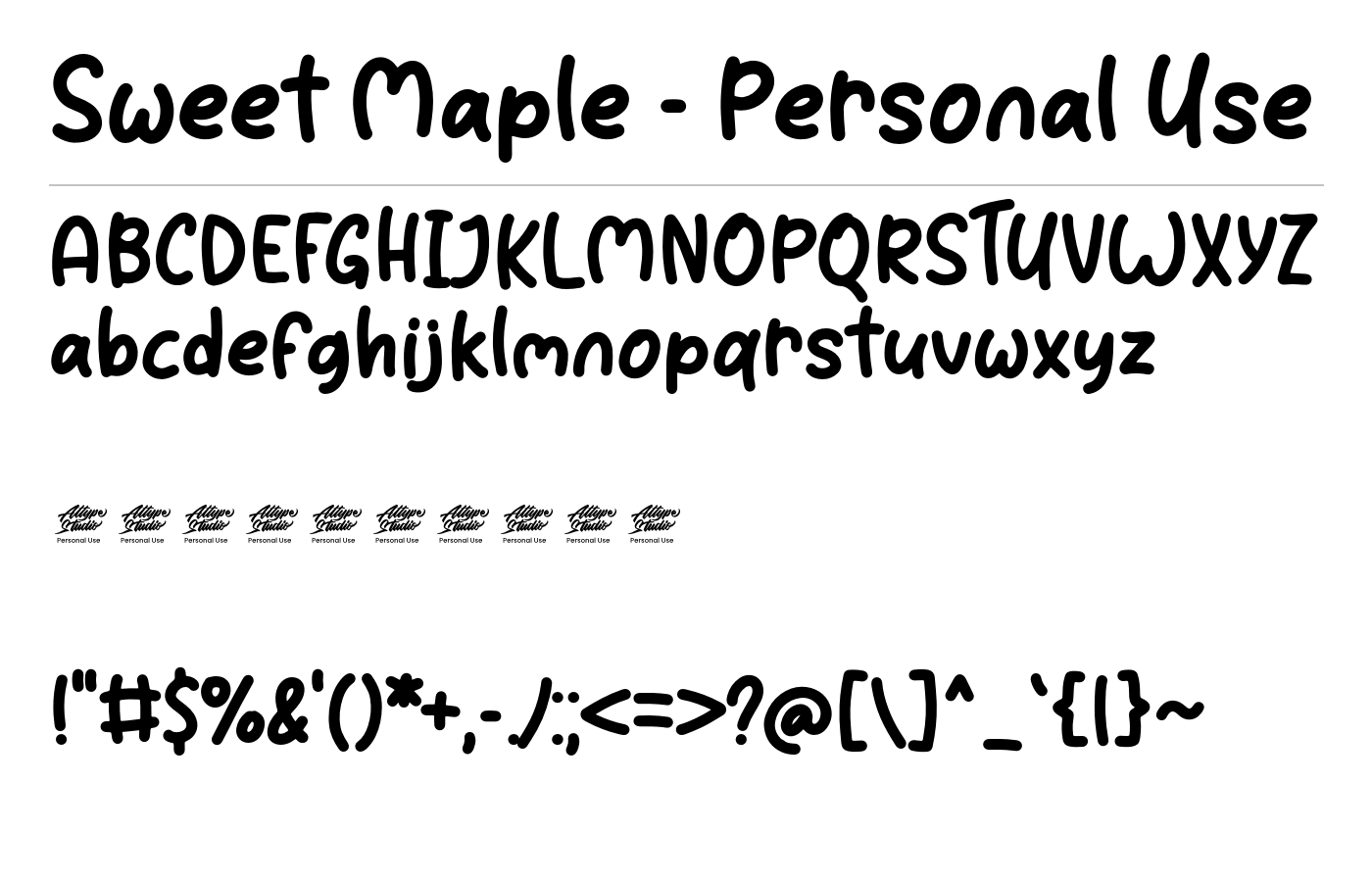 Sweet Maple Font preview
