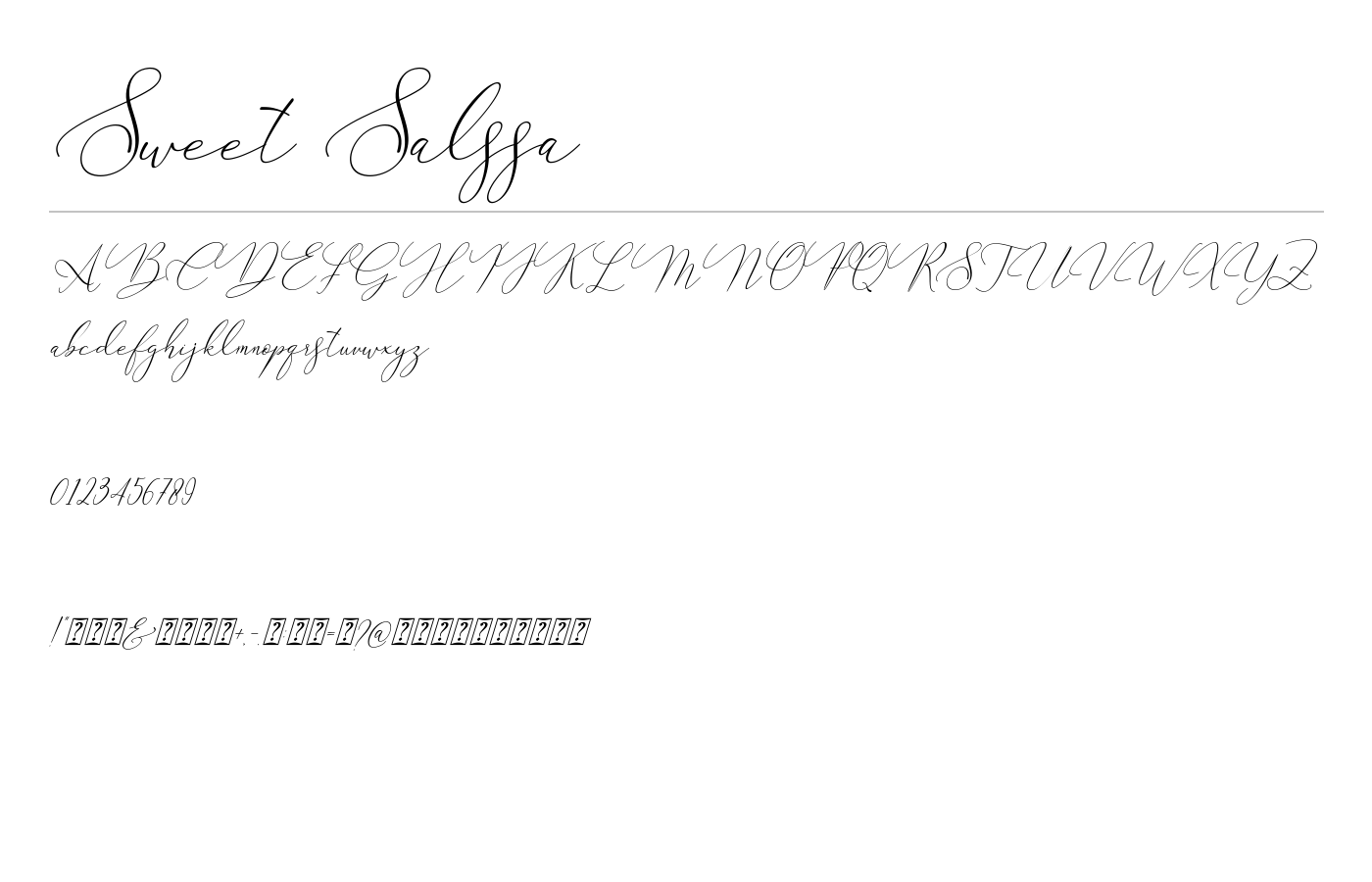 Sweet Salssa Font preview