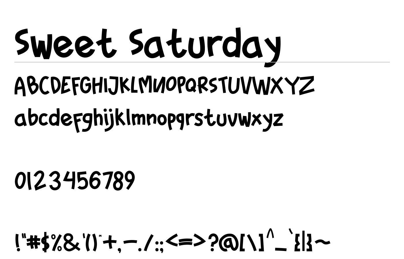 Sweet Saturday preview