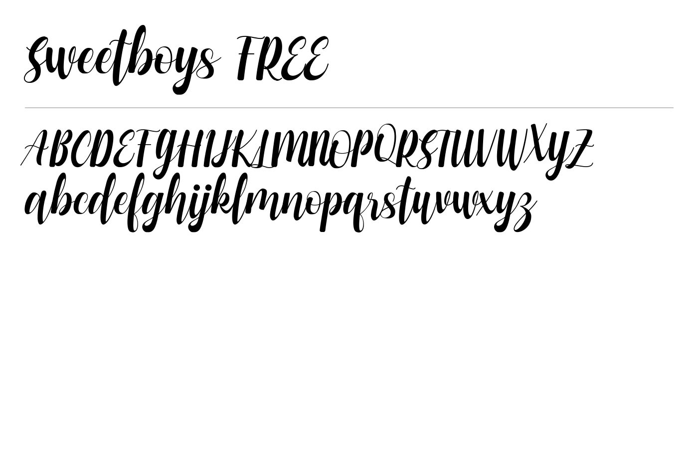 Sweetboys Font preview