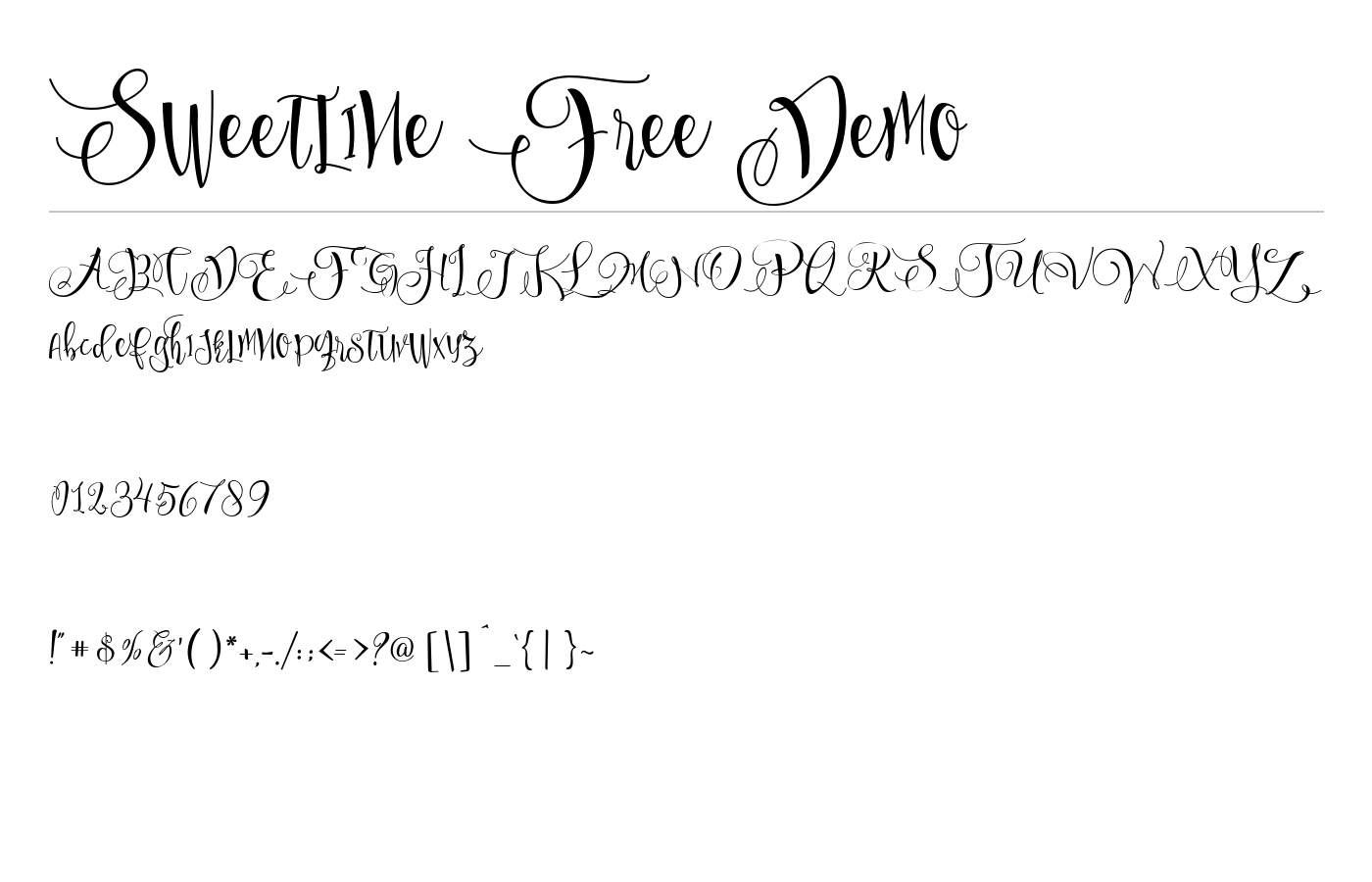 Sweetline Script Demo preview