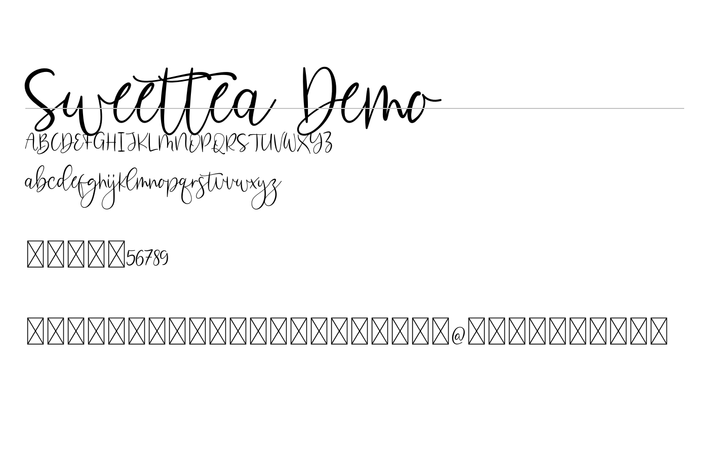 Sweettea Font preview