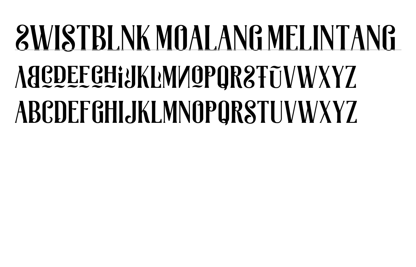 Moalang Font preview