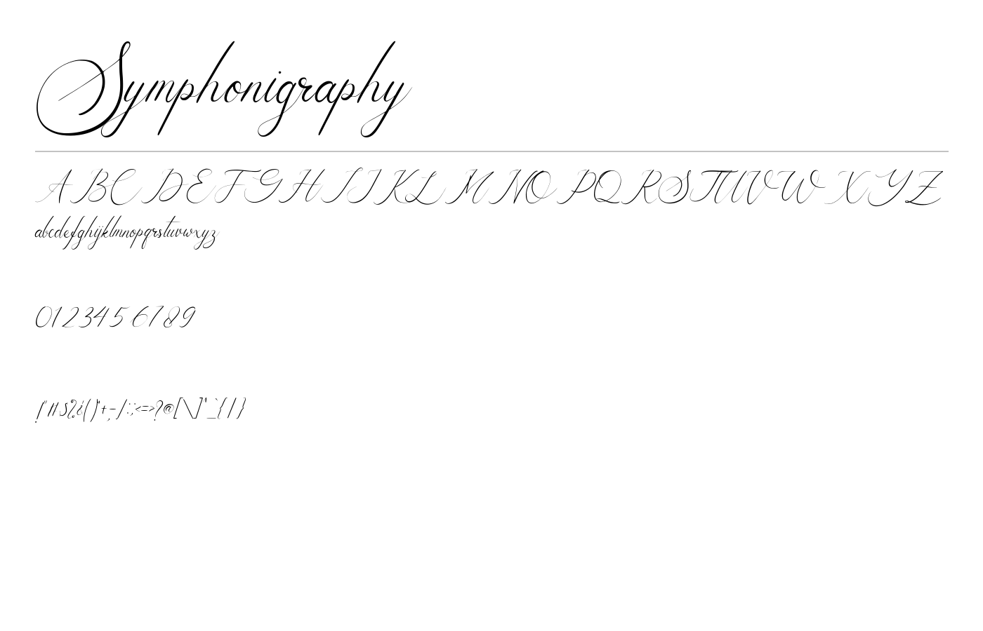 Symphonigraphy Font preview