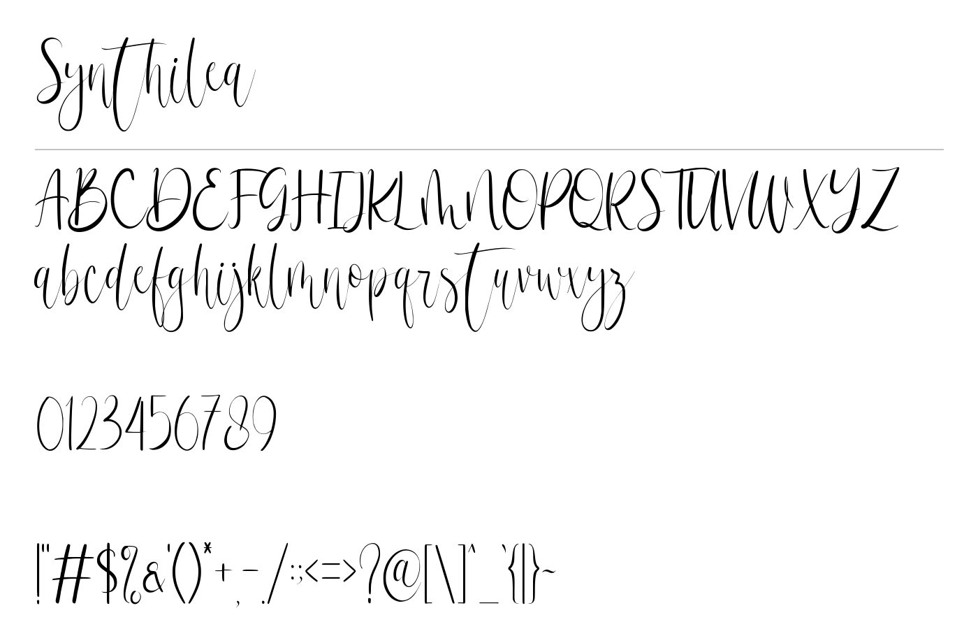 Synthilea Font preview