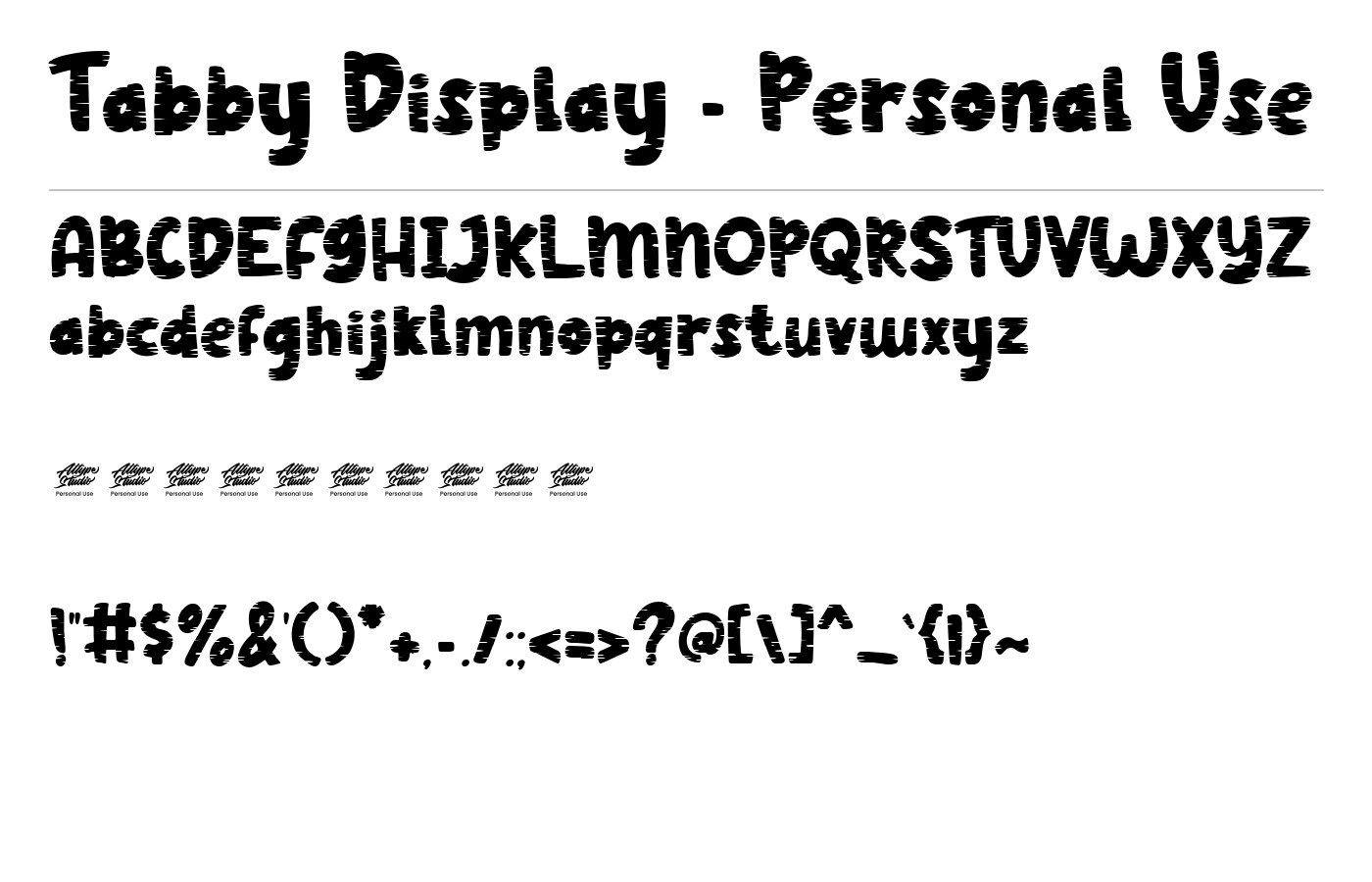 Tabby Font preview
