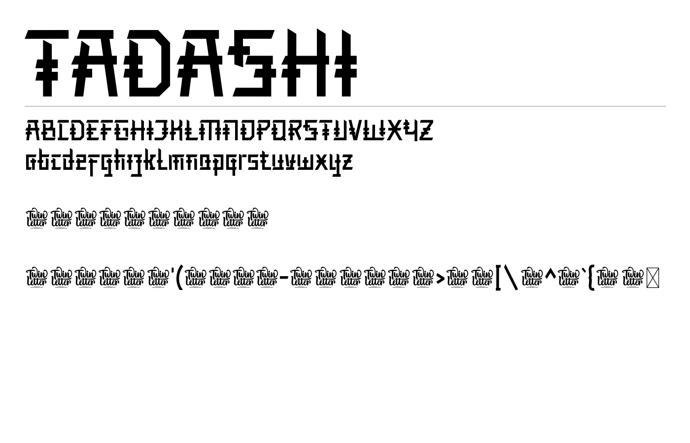 Tadashi Font preview