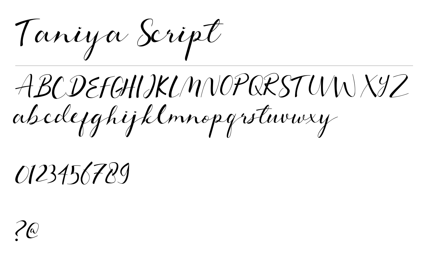 Taniya Handwritten Font Demo preview