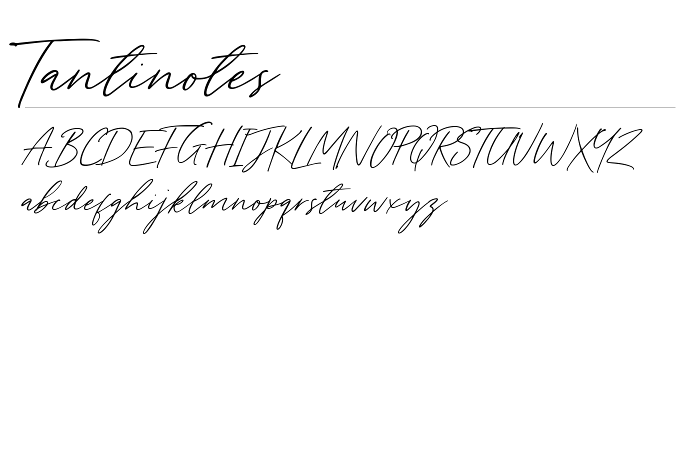 Tantinotes Handwriting Script preview