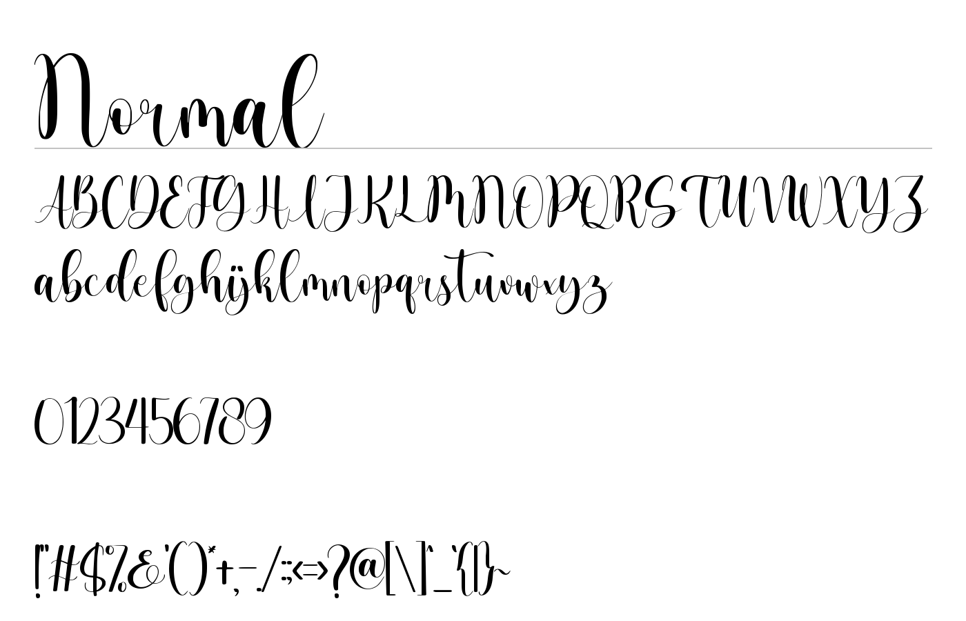 Thanlight Font preview