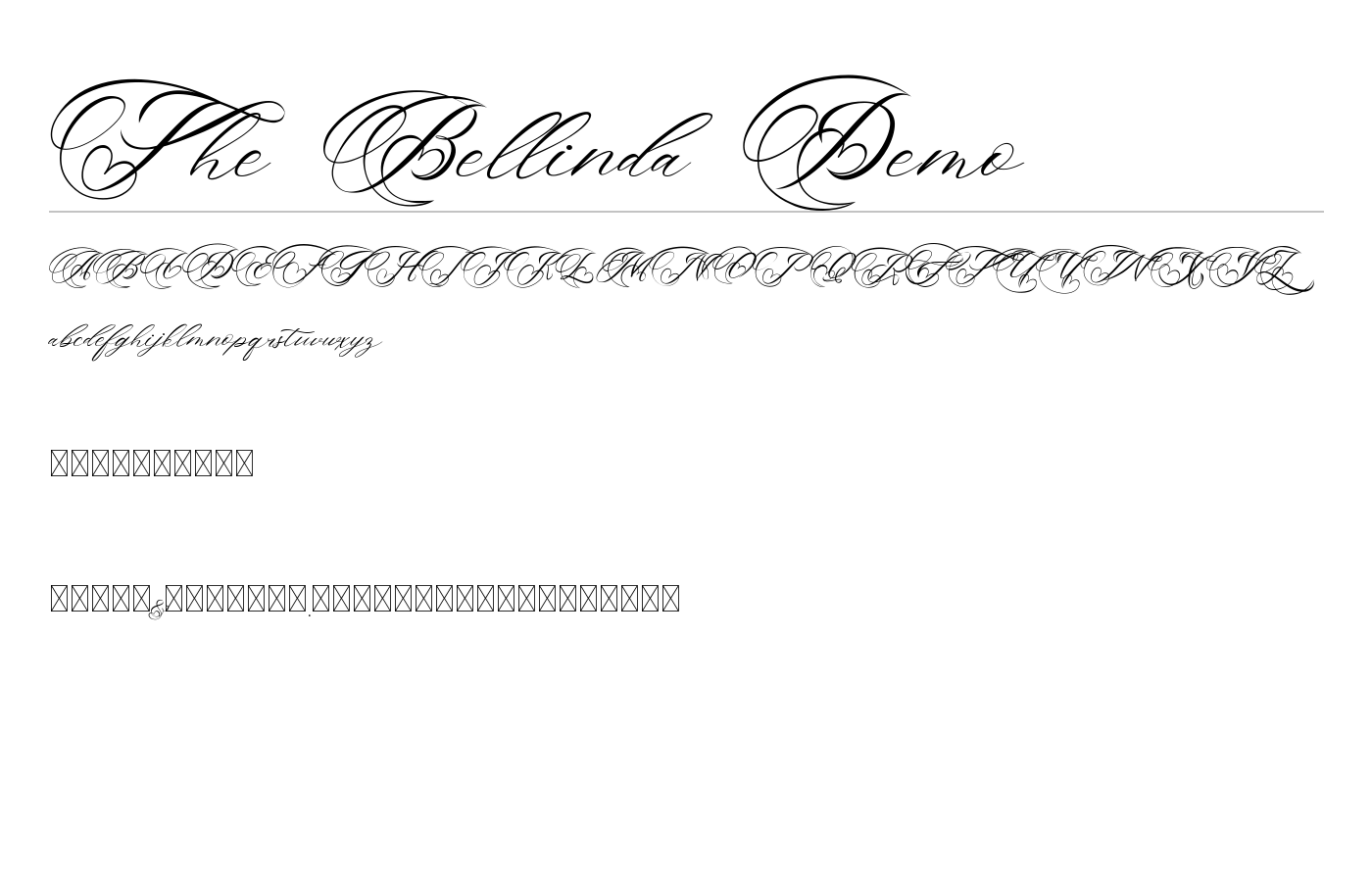 The Bellinda Font preview