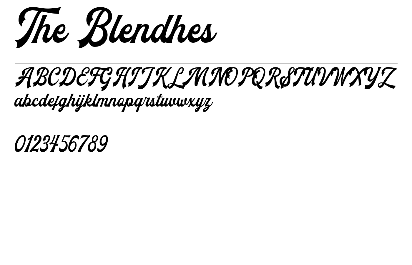 The Blendhes Font preview
