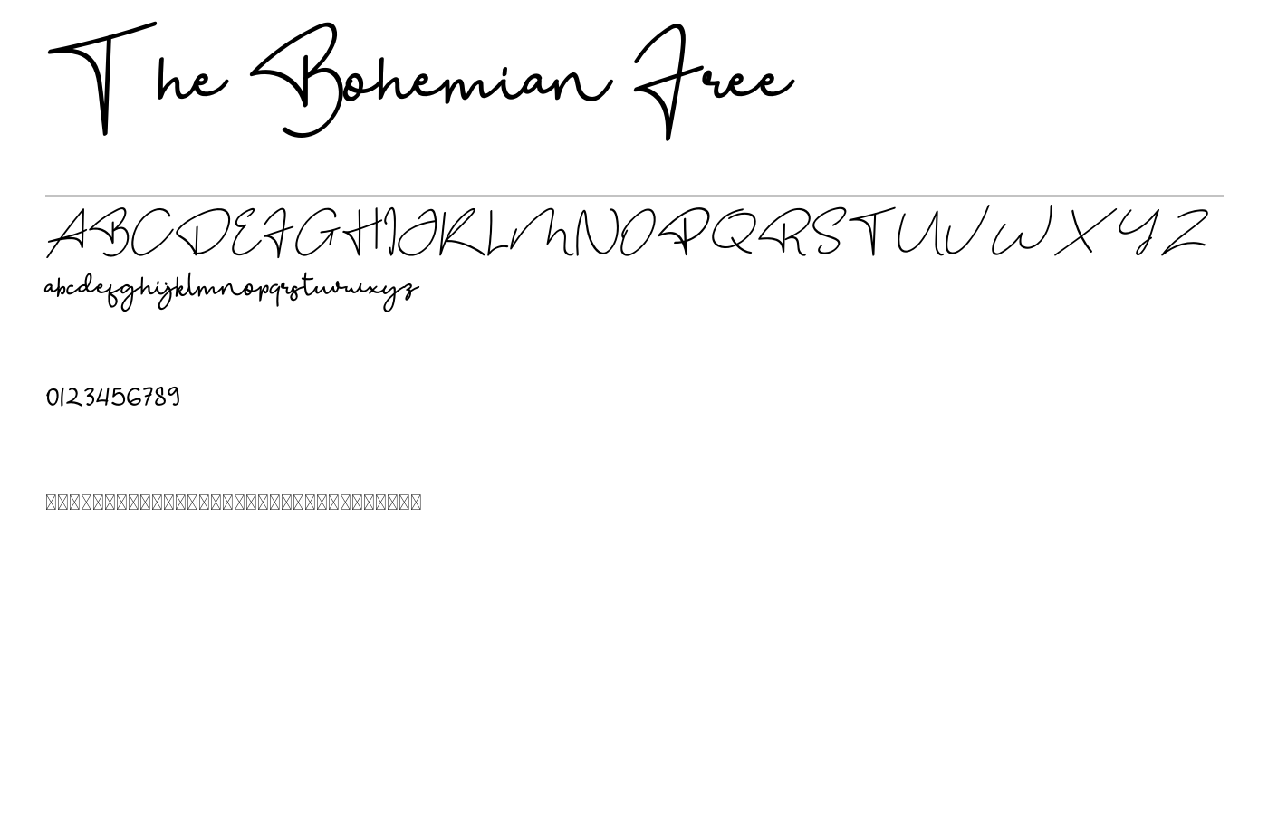 The Bohemian Font preview