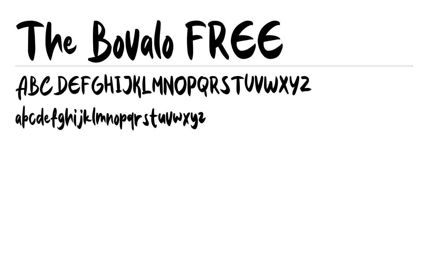 The Bovalo Font preview