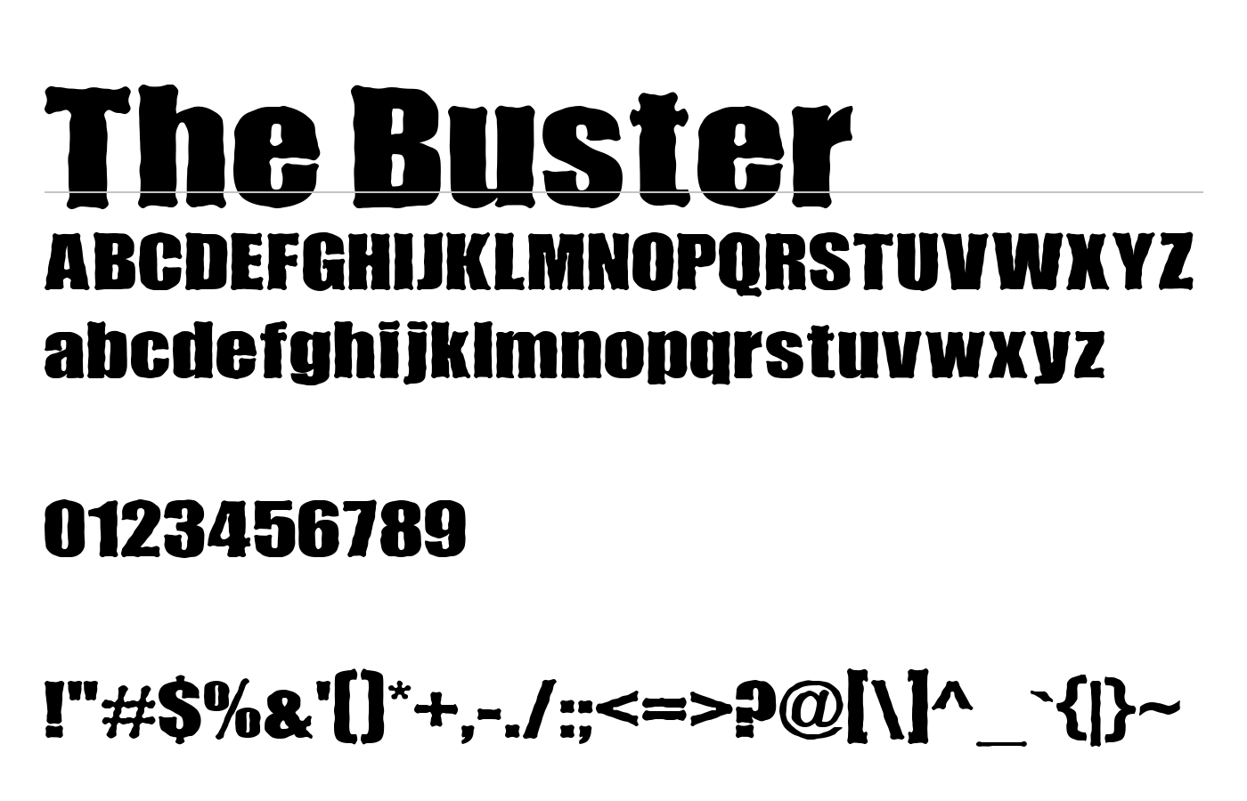 The Buster Font preview