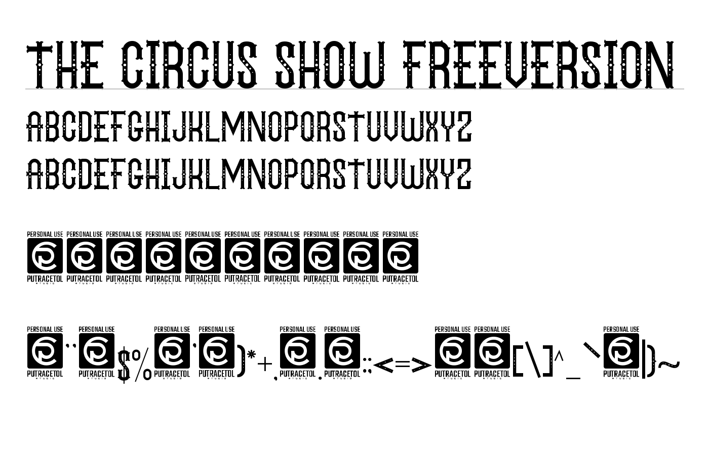 The Circus Show Font preview