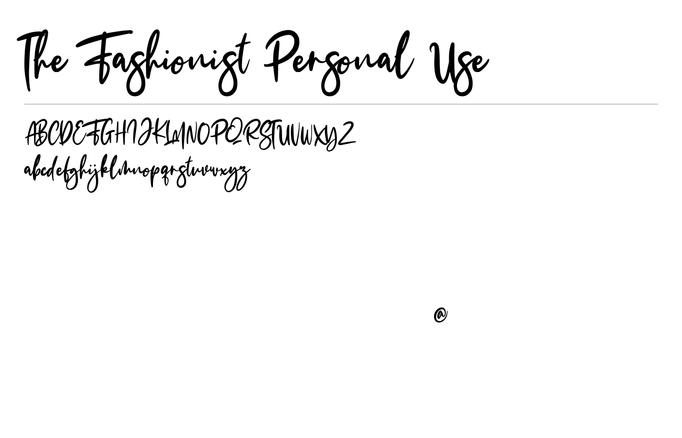 The Fashionist Script Font preview