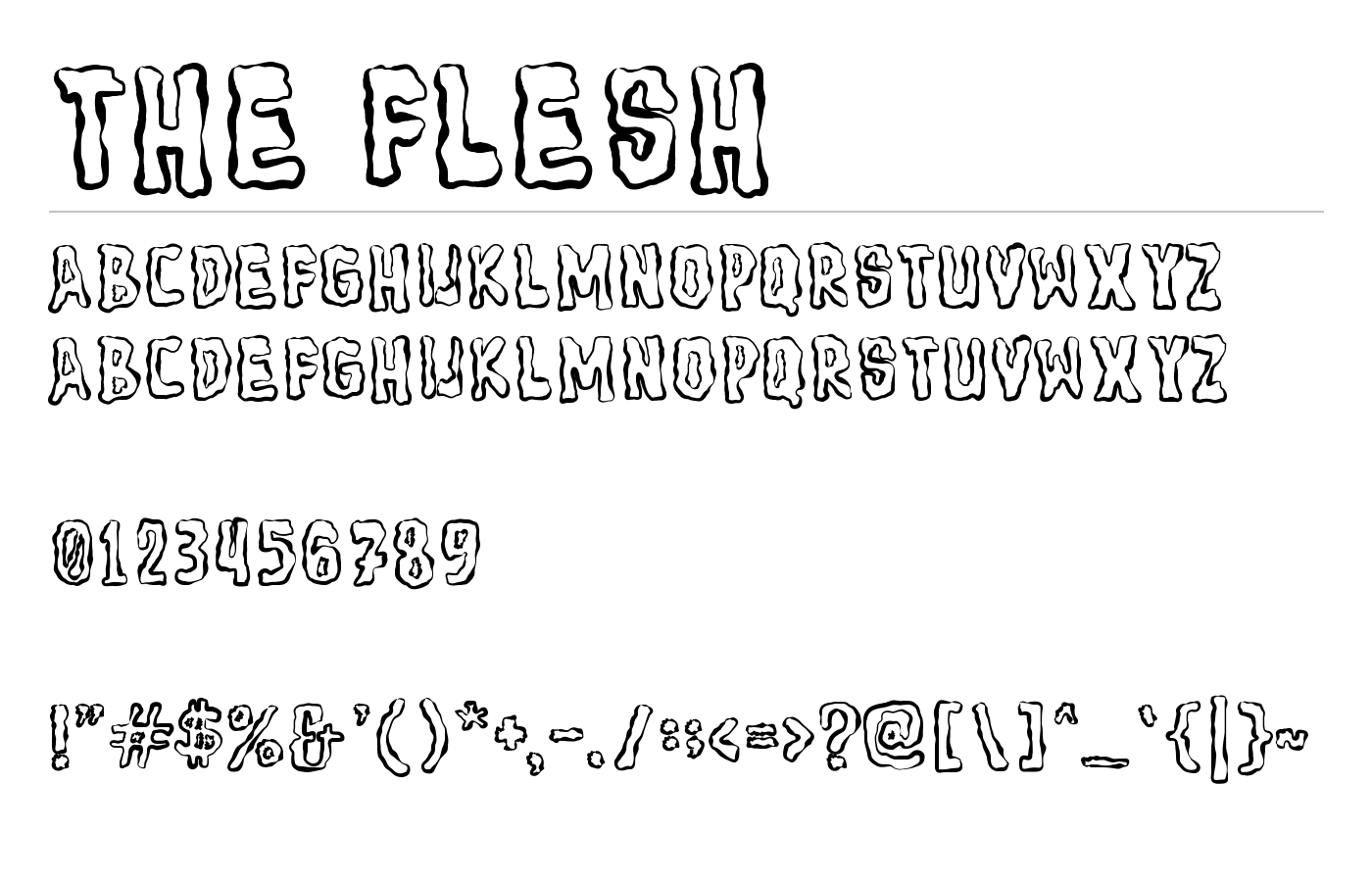 The Flesh Font preview