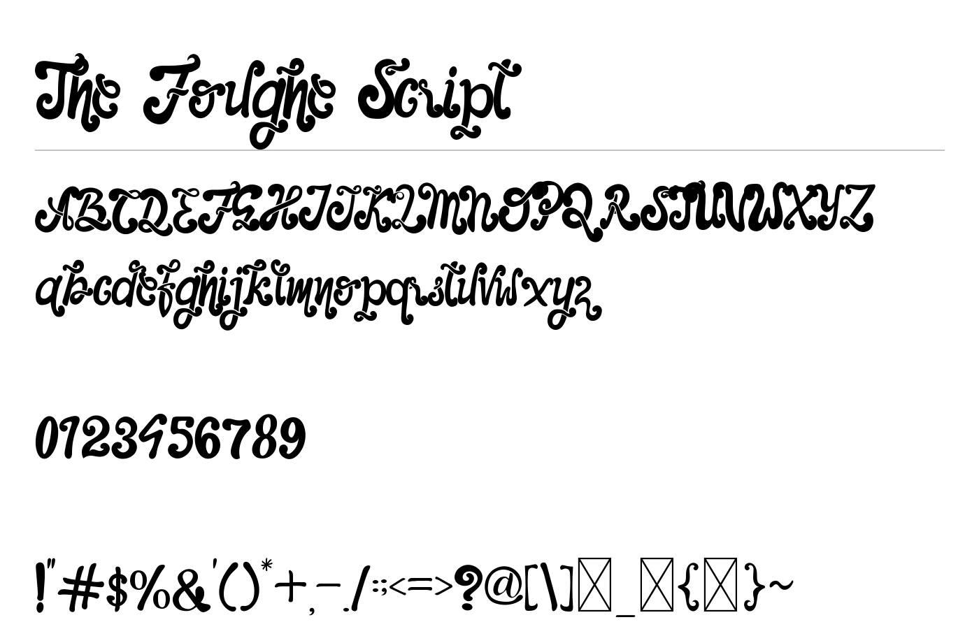 The Foughe Script Font preview